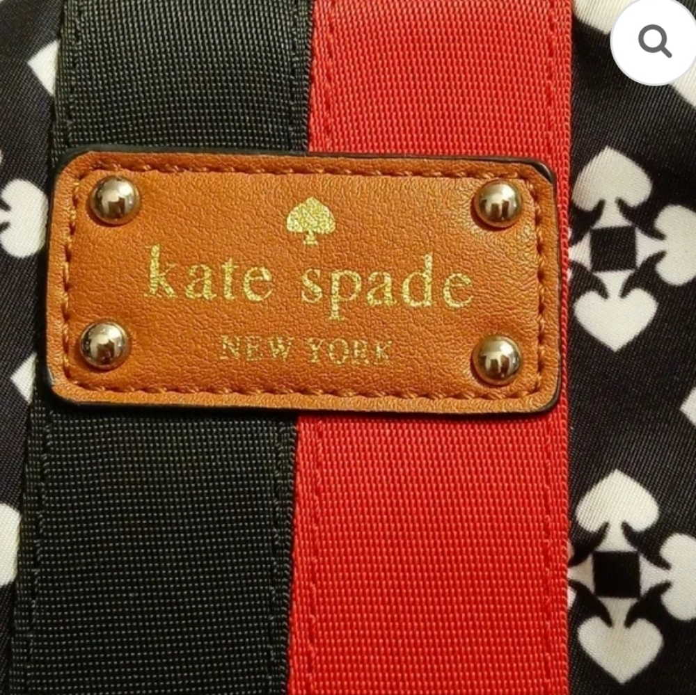 Kate Spade Stevie Black and Red Patterned Tote Bag - Picture 12 of 12